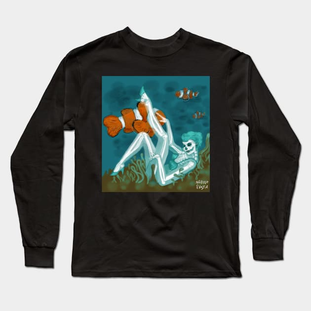 Deep sea creatures Long Sleeve T-Shirt by Marino_Resta